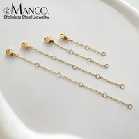 EManco – Extensions de collier et bracelet en acier inoxydable, style minimaliste avec anneau de chaîne réglable, idéal pour ajuster la taille des bijoux