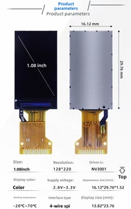 <span class=keywords><strong>AMELIN</strong></span> Pantalla LCD Circular TFT de 1.08 Pulgadas, Controlador IC NV3001, IPS Full View, Resolución 128*220, Interfaz SPI, Retroiluminación LED de Alta Intensidad - Product Image 3
