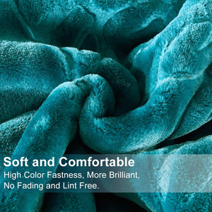 Trend Solid Plain Korean Style Raschel <b>Blanket</b> 100% Polyester Soft Heavyweight Thick Warm Floral Embossed Pattern All-Season - Product Image 4