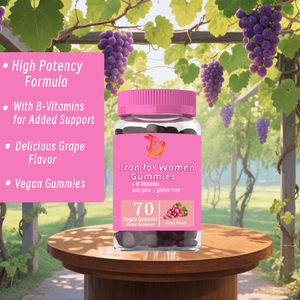 Gomitas de Hierro de Marca Propia para Mujeres con Vitamina B12 y Ácido Pantoténico, Mejoran la Función Cerebral, Suplementos Dietéticos Herbales - Product Image 4