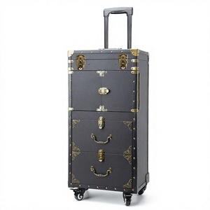Caja de Herramientas de Peluquería Vintage, Estilo Moderno, Cajón para Salón de Belleza, Almacenamiento para Salón de Belleza, Carrito Móvil, Metálico, Portátil y Duradero - Product Image 4