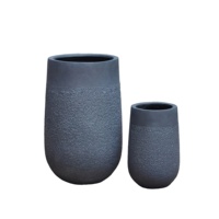 Pot de fleurs en béton léger décoratif classique moderne, pot rond en béton coloré, pot de décoration pour la maison, pot pour jardin, pépinière
