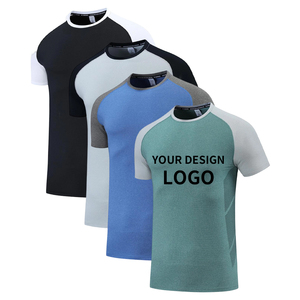 In Stock Activewear Quick Dry Polyester Gym t Shirt Men Sport Running T-shirts Tops Training - Product Image 1