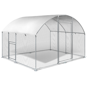 โรงเรือนเลี้ยงไก่แบบเดินเข้าได้ ขนาด 15 ลูกบาศก์เมตร หลังคาโค้ง โครงเหล็ก ขายส่ง BSCI  ตาข่ายโลหะสำหรับเลี้ยงไก่ - Product Image 1