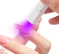 Lampe UV portable de poche en forme de main, mini LED 3W, rechargeable sans fil, pour manucure, usage domestique et professionnel, OEM