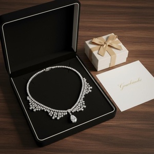 Collar de Moda Good <span class=keywords><strong>Century</strong></span> con Colgante de Diamante Cultivado en Laboratorio de 18K, Corte Pera, Joyería de Lujo, Regalo de Aniversario o Cumpleaños - Product Image 4