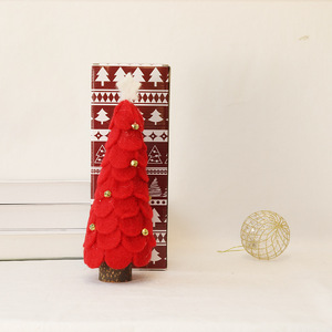 Décoration <span class=keywords><strong>de</strong></span> Noël en <span class=keywords><strong>bois</strong></span> <span class=keywords><strong>de</strong></span> cerf en feutre <span class=keywords><strong>de</strong></span> <span class=keywords><strong>laine</strong></span> blanche, cadeau pour enfants, ornement <span class=keywords><strong>de</strong></span> bureau - Product Image 4