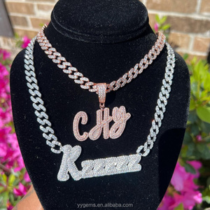 Custom <b>Initial</b> Logo/Letter Pendant Hip Hop Style 925 Sterling <b>Silver</b> 18k Gold Plated VVS Moissanite Iced Out GRA Certificate - Product Image 3