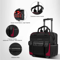 Sac de transport robuste avec poignée télescopique, poches extérieures et rangement facile pour outils – Sac à outils pour électricien