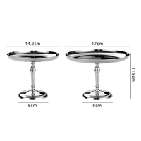 Support à cupcakes moderne en métal ODM OEM, plateau en acier inoxydable 304, plateau de service décoratif pour la restauration, les hôtels
