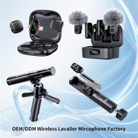 Micrófono Lavalier QY20 con Reducción de Ruido, 2 Micrófonos Inalámbricos Mini Omnidireccionales para Video y Transmisión en Vivo