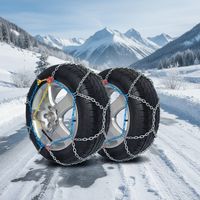 Nouvelles chaînes à neige pour pneus de voiture en acier allié KU 205-225 mm, type diamant, sécurité d'urgence, vitesse maximale de 40 km/h