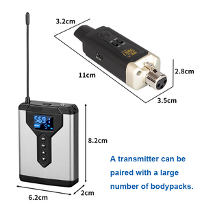 Système de monitoring intra-auriculaire BHA JT-6 UHF avec 6 récepteurs bodypack IEM, monitoring sans fil pour scène live, performance de groupe, studio, OEM - Product Image 2