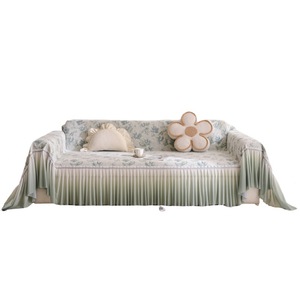 Funda de Sofá de Chenilla con Borde de Borlas y Jacquard, Lavable, Decoración para el Hogar - Product Image 6