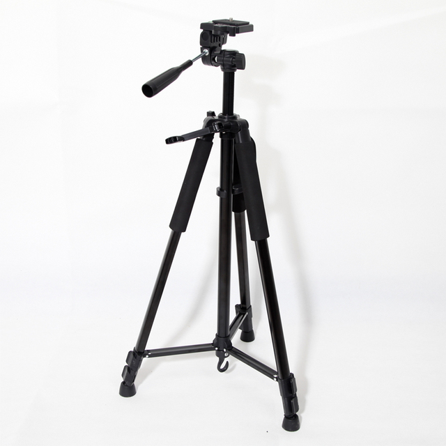 3366 Lightweight Video Camera Tripod for Canon for Nikon Aluminum Travel DSLR Camera Stand With Universal Phone Mount