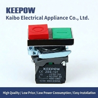 Interruptor de botón pulsador de doble cabezal Kaibo Electric XB4-BW8365 con luz, duradero y resistente