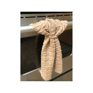 Biodégradable fait à la main 100% coton brodé Beige torchons de cuisine léger abordable paquet de quatre idéal pour les cuisines occupées - Product Image 1