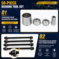 Kit d'outils universels pour l'extraction et l'installation de silentblocs de voiture, 50 pièces, en acier au carbone, extracteur et installateur de silentblocs de suspension, outils de réparation automobile