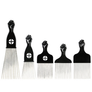 Peine <span class=keywords><strong>Afro</strong></span> de Dientes Largos para Peinar y Estilizar el Cabello, Cepillo para Cabello Rizado, Accesorio de Estilismo para Salón, Peine OEM con Logotipo Personalizado - Product Image 2