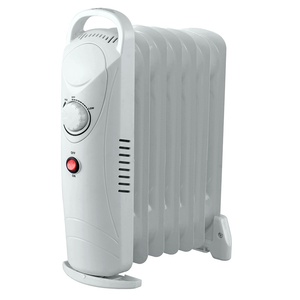 Radiatore a olio 700W, 7 elementi, termostato, protezione da surriscaldamento, indicatore luminoso, maniglia, 37x27,5x14 cm; ideale per - Product Image 2