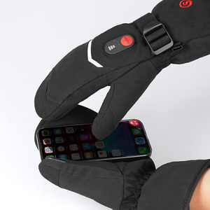 Gants de ski électriques coupe-vent imperméables pour hommes et femmes 7.4V 2200MAH cuir chauffant rechargeable pour sports d'hiver-ski - Product Image 5