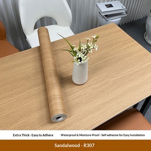 Nouveau <span class=keywords><strong>papier</strong></span> <span class=keywords><strong>peint</strong></span> auto-adhésif en grain de bois épais de style chinois, résistant à l'humidité, pour ordinateurs de bureau, armoires, meubles, rénovation Boeing - Product Image 3