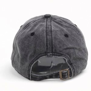 Wholesale Vintage Cowboy Sport Hat <b>Cap</b> 6-Panel <b>Plain</b> Denim Casual Hat Custom Embroidery Washed Cowboy Baseball <b>Cap</b> With Logo - Product Image 3