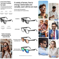 Lunettes intelligentes AI avec écouteurs, lunettes avec traduction AI, fonction de contrôle par application pour homme et femme