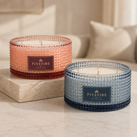 Ensemble de bougies parfumées personnalisées OEM, bougies aromatiques en cire de soja de luxe, vente en gros de bougies de grande taille pour la relaxation, cadeau