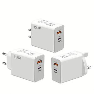 120W Super Fast Charging A+<b>C</b> EU US UK Mobile Phone Charge for Samsung for Xiaomi Fast Charging - Product Image 1