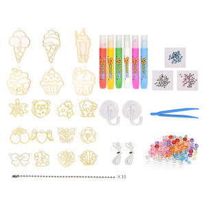 Handgemachte DIY Kristall Anhänger Fenster Kunst lustige Kind Zeichnung Spielzeug Dessert Perlen 3D Kleber Malerei Kit Set - Product Image 3