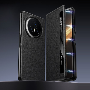 Funda de Cuero Premium para Honor Magic V3/Vs3 con Ventana Transparente y Función de Activación/Desactivación Inteligente, Diseño Sencillo, Resistente a Impactos - Product Image 3