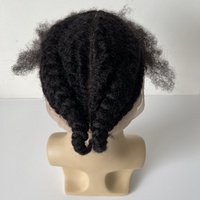 Prothèses capillaires africaines EMEDA : Dreadlocks, tresses complètes en dentelle, perruques pour hommes, toupets afro