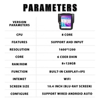Radio para Auto de 10.4 Pulgadas para Dodge RAM 1500 2013-2018, Android 11, Pantalla Táctil, Estéreo, GPS, Navegación, Carplay, Multimedia