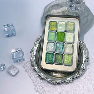 Nacré <span class=keywords><strong>Aquarelle</strong></span> Solide Pigment Split Or Poudre Enveloppé Fleur Teinture Thangka Nail Art DIY Peinture <span class=keywords><strong>Aquarelle</strong></span> Peintures - Product Image 6