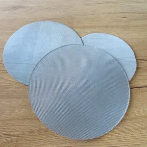 60 mesh dutch rimmed 4.5mm 81mm edge packed etching spl Round red copper 304 stainless steel wire mesh screen metal filter disc