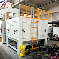 Machine de sablage automatique rotative HT pour le prétraitement des surfaces des casseroles en aluminium pour la fabrication d'ustensiles de cuisine