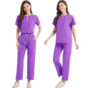 Comodo Set da ospedale Unisex pantaloni da infermiera da donna Scrub da uomo tessuto da <span class=keywords><strong>medico</strong></span> comodo da cura completo da <span class=keywords><strong>lavoro</strong></span> Set in magazzino - Product Image 5