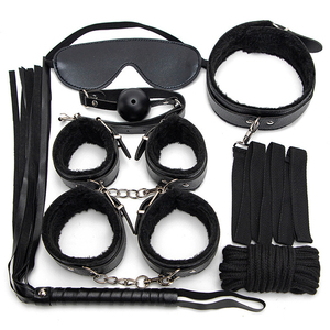Set di 7 Pezzi per Bondage Adulti, Kit di Giocattoli Fetish con Manette per BDSM, per Gay e Donne - Product Image 1
