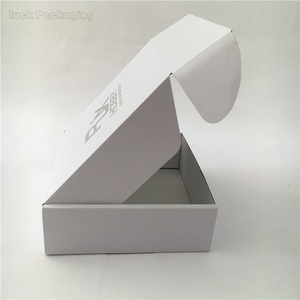 Blanco troquelado de papel corrugado cartón tuck en el lado aletas envío correo caja de correo con plata de papel de impresión - Product Image 3