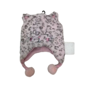 子供の猫のイヤーマフ冬の暖かいかわいいぬいぐるみビブベビーハット - Product Image 1