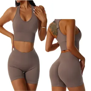 Affordable Ladies Breathable Quick Dry Seamless Yoga Set, Exporter from  Jinhua, China