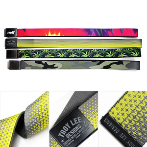 बकसुआ के साथ तस्वीर डिजाइनर महिला के लिए झिल्लीदार पुरुषों महिलाओं आकस्मिक चोटी कपड़ा बुनाई बुना पॉलिएस्टर नायलॉन कैनवास बेल्ट - Product Image 3