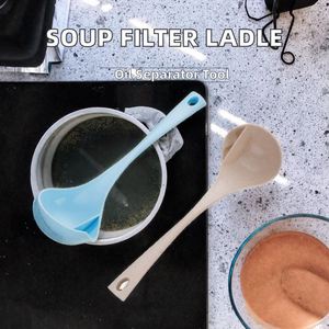 Cuillère écumoire filtrante en plastique écologique en paille de blé, séparateur d'eau et de soupe, compatible lave-vaisselle, pour cuisine domestique, en matériau PP, vente en gros - Product Image 2