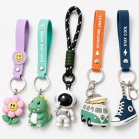 Porte-clés promotionnels personnalisés écologiques imprimés UV en gros, porte-clés en PVC souple 3D avec personnage de dessin animé, logo d'entreprise, cadeau d'entreprise