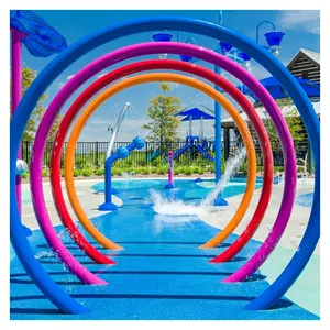 Équipement de parc aquatique série splash pad arches brumeuses jouet aquatique pour enfants parc aquatique pulvérisateur arc-en-ciel