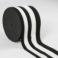 Bande élastique tricotée noire et blanche de 1 cm, 1,5 cm, 2 cm, 2,5 cm, 3 cm, 4 cm, 5 cm de large pour ceinture, bande de maintien ou bande de fixation