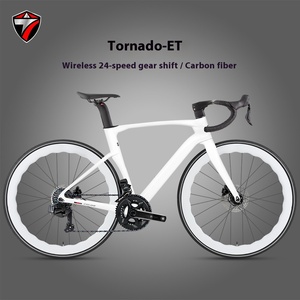 Bicicleta de Carretera de 24 Velocidades con Horquilla de Fibra de Carbono 105/R7170 para Frenos de Disco Hidráulicos CYCLONE-3rd R7170-24S, Di2 Big, Llanta de Carbono y Wave 24 Velocidades - Product Image 4