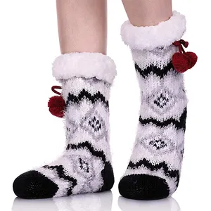 Personnalisable 2018 hiver femmes 3D Animal pantoufle chaussettes anti-dérapant floue chaussettes pour Noël maison vacances - Product Image 1