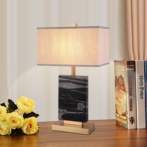 Originalidad Mármol Base Dormitorio <span class=keywords><strong>Mesita</strong></span> <span class=keywords><strong>de</strong></span> <span class=keywords><strong>noche</strong></span> Oficina Tela Sombras <span class=keywords><strong>Lámparas</strong></span> <span class=keywords><strong>de</strong></span> mesa para hotel - Product Image 5